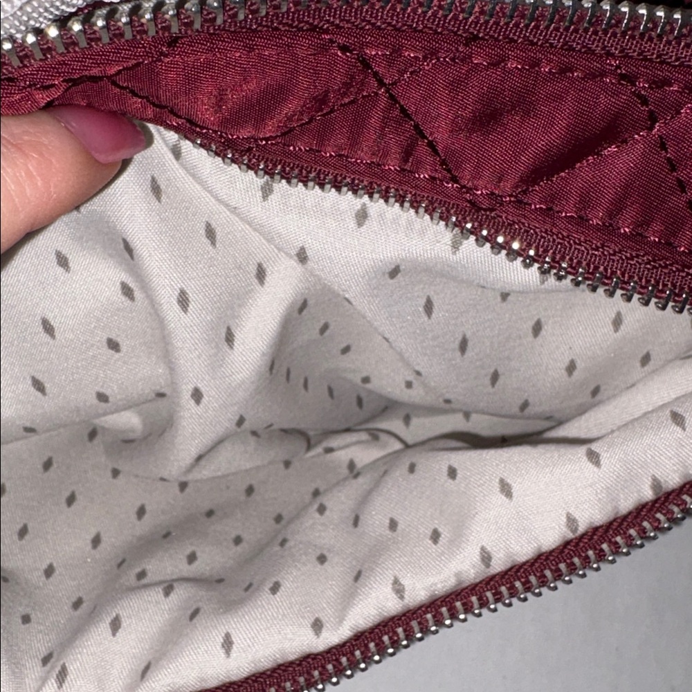 Quilted Burgundy Waist Bag Large Belt Bag - Picture 9 of 10